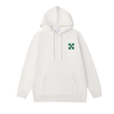 Off OW White Hoodie Green paintbrush graffiti