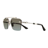 Chrome Hearts Sunglasses Acetate Leather Sterling Silver Diamond Inlaid Aviator Sunglasses