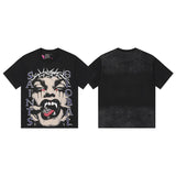 Men's t-shirt short sleeve hip hop printing g pure cotton printing hot diamond