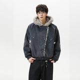Unisex Down Jacket Winter Fleece Collar Fleece Jacket