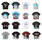 Mixed emotion t-shirt men's rhinestone printing g pure cotton printing
