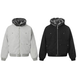 Unisex Down Jacket Men's Winter Warm Padded Plush Collar Padded Jacket