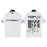 Men's t-shirt short sleeve hot diamond printing g pure cotton hip hop street printing