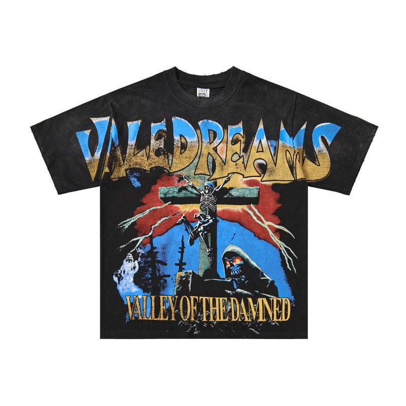 Men's t-shirt with rhinestone print, 100% cotton print