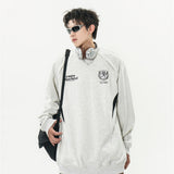 Men Hoodie round Neck Racing Suit Sports Loose Long Sleeve Top Autumn and Winter