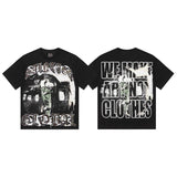 Men's t-shirt short sleeve hip hop printing g pure cotton printing hot diamond