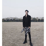 Men's Long Sleeve Shirt Long Sleeve Pullover Bottoming Shirt Men's Zipper Casual round Neck T-shirt