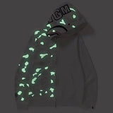 Bathing Ape Ape Head Camouflage Stitching Sweatshirt Hooded Zipper Fleece Jacket
