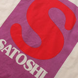 Satoshi letter print pure cotton t-shirt