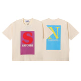 Satoshi letter print cotton t-shirt g