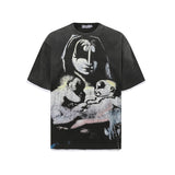 Men's t-shirt with rhinestone print, 100% cotton print