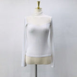 Women's Long Sleeve Shirt Women's Slim-Fit Long-Sleeved Bottoming Shirt