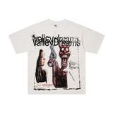 Washed duaa vintage printed cotton t-shirt g