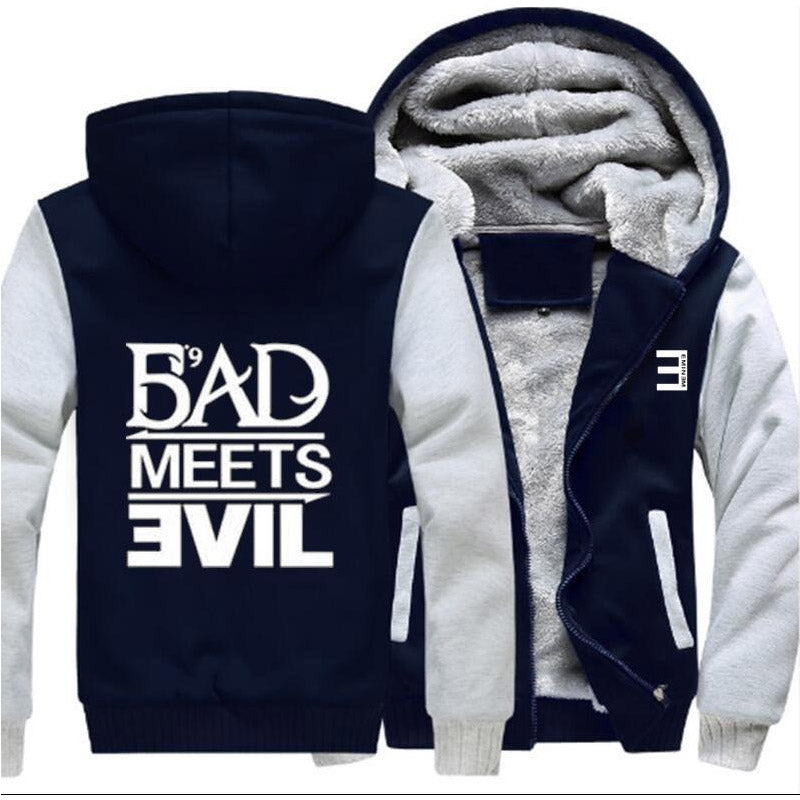 Detroit Eminem Hoodie Eminem Print Fleece Thickened Hoodie