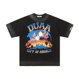 Vale forever vintage pure cotton t-shirt washed and distressed printingg