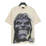 Men's t-shirt short sleeve hot diamond printing g pure cotton hip hop street printing