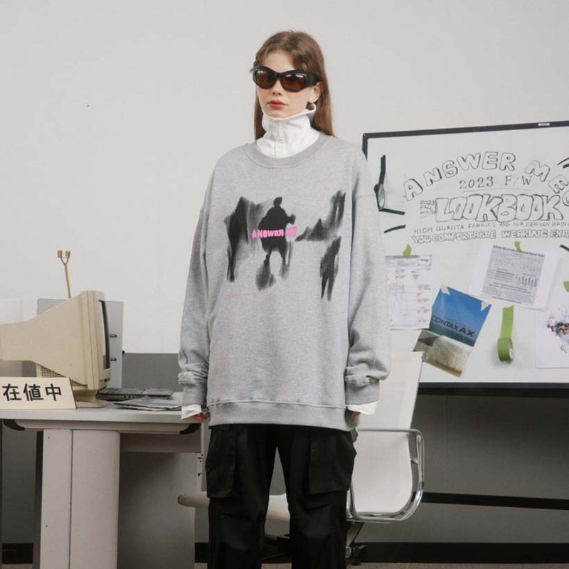 Unisex Sweatshirt Neutral Women's Clothing round Neck