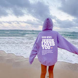 GOOD NEWS JESUS LOVES YOU Hoodie Christian Sweatshirt