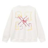 Off OW White Sweatshirt Colored lines