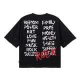 Bkys american hot diamond washed pure cotton t-shirt g direct injection hip hop printing