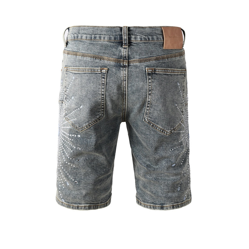 Purple Brand Denim Shorts rhinestone
