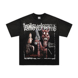 Washed duaa vintage printed cotton t-shirt g