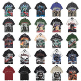 Godspeed t-shirt short-sleeved men's washed cotton printing hot diamond holes street clothing
