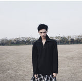 Men's Long Sleeve Shirt Long Sleeve Pullover Bottoming Shirt Men's Zipper Casual round Neck T-shirt