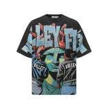 Men's t-shirt with rhinestone print, 100% cotton print
