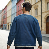 Men Jacket Washed Denim Jacket Male