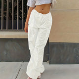 Women Pants Loose Straight Loose Tappered Casual Pants