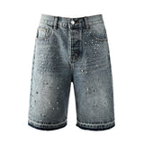 Purple Brand Denim Shorts rhinestone