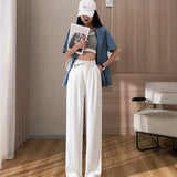 Palazzo Pants Wide Leg Pants Spring and Autumn Loose Black Straight Casual Pants Suit