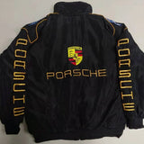 F1 Racing Suit Racing Suit College Style/Retro Style Autumn and Winter Cotton-Padded Coat Full Embroidery