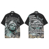 Godspeed men's short-sleeve t-shirt - washed print, hotfix rhinestone detail, streetwear style