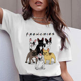 2024Plant Feather Print T-shirt Fashion Cartoon Plant Feather Print Women's Short Sleeve