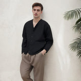 Men Jacket Winter Loose V-neck Cardigan Jacket