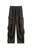 Unisex Pants Autumn Washed Drawstring Casual Pants