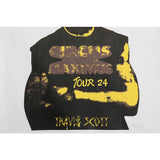Travis Scott T-Shirt Travis Scott 24ssTOUR EUROPE Crew Neck Short Sleeve