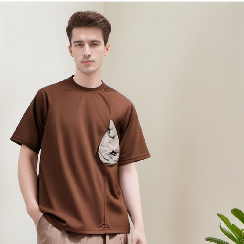 Men T Shirts Retro Short Sleeve T-shirt Men