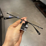 CHH Chrome Hearts Glasses Vintage Pure Titanium Frameless Perforated Ultra Light Frame
