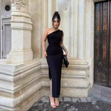 Women Dresses Summer One-Shoulder Sleeveless Dress Dress