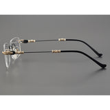 CHH Chrome Hearts Glasses Japanese Sven Versatile Handmade Frameless Retro Pure Titanium Square Glasses Frame