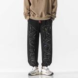 Unisex Pants Autumn Embossed Velvet Trousers