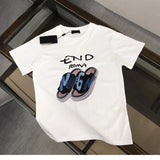Slippers Letter Print Men's Short Sleeve T-shirt