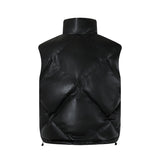 Unisex Down Jacket Vintage Cotton Jacket Leather Jacket Vest