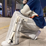 Men Sweatpants Love Breasted Sweatpants Straight Loose Casual Sports Pants