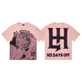 Life hustlere short sleeve t-shirt men's pure cotton street printing