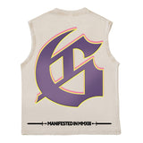 Hip hop tank top american skull vest niche design trendy street sweatshirt summer sleeveless t-shirt