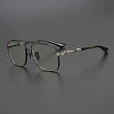 CHH Chrome Hearts Glasses Japanese large frame pure titanium engraved pattern myopia glasses frame